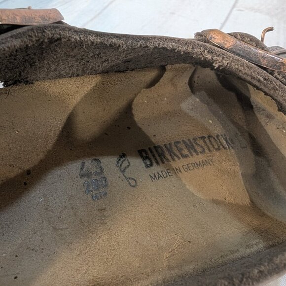 Birkenstock Milano Dark Brown Leather Sandals Size 43 Regular - Picture 6 of 10